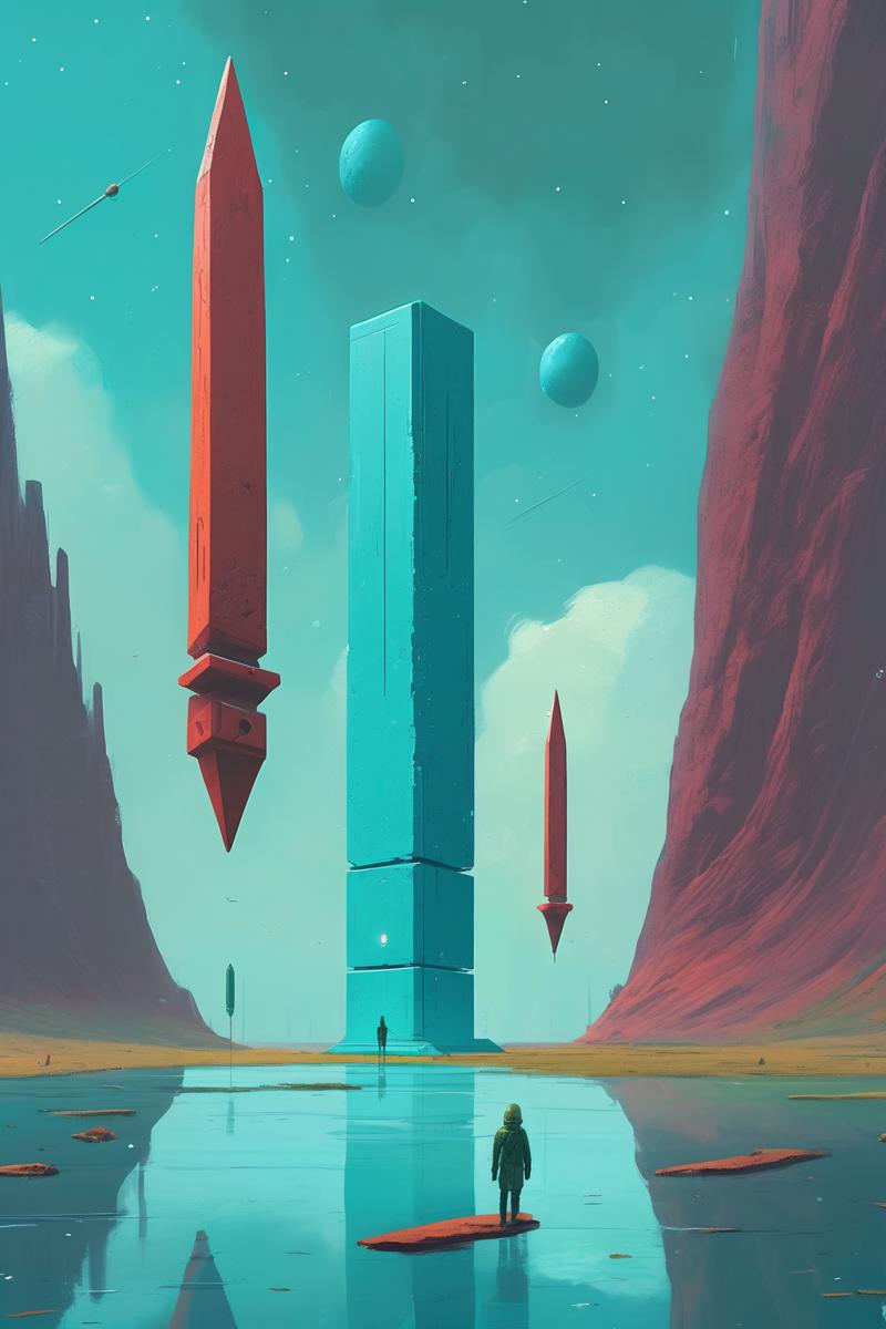 00364-2615591200-_lora_Christopher Balaskas Style_1_Christopher Balaskas Style - floating obelisks in space, monoliths in the style of Simon Stal.png